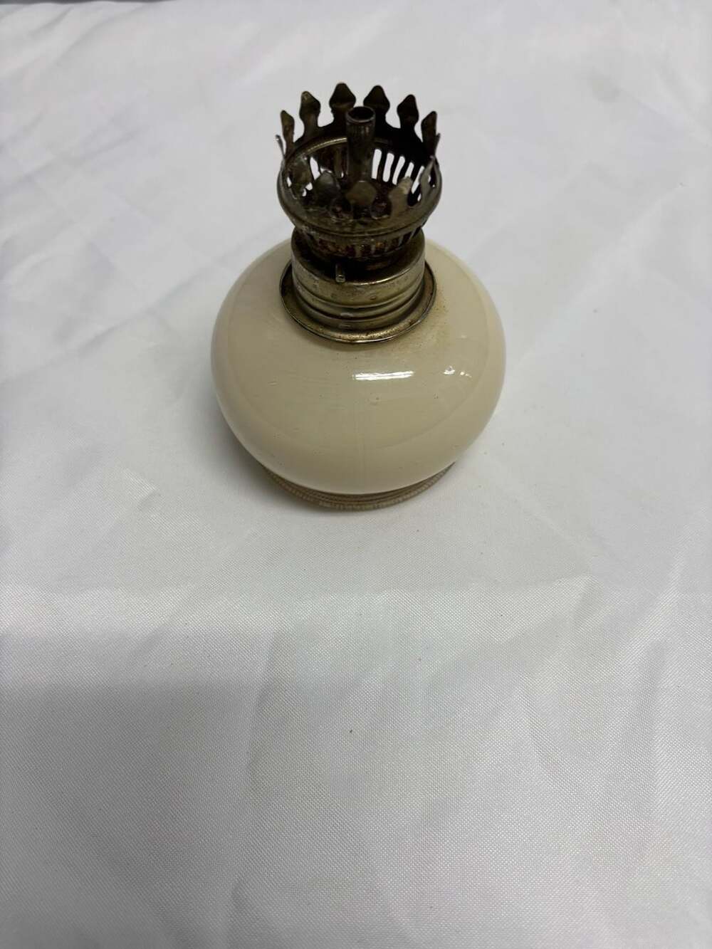 Vintage Milk Glass Oil Lamp Made In Italy